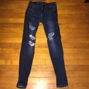 American eagle jeans color:navy blue, Size: 2long